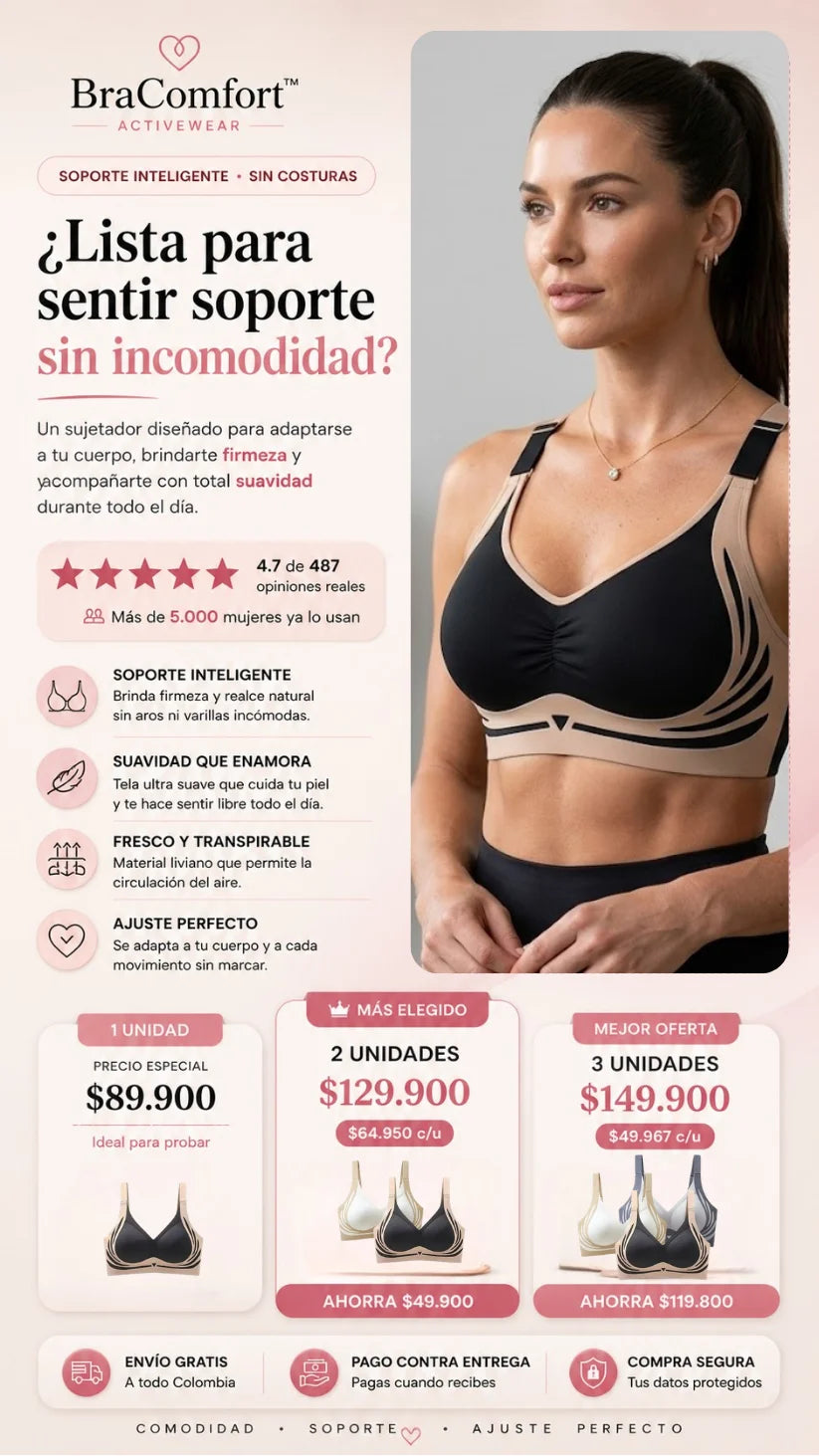 BraComfort™ | Sujetador con Push Up Inteligente