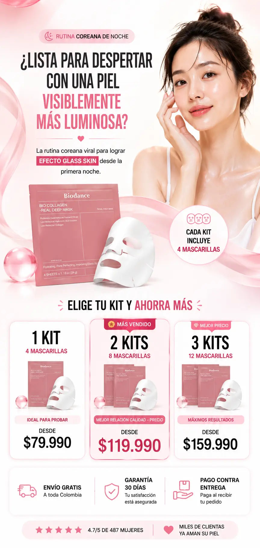Kit de mascarillas de colageno Coreanas