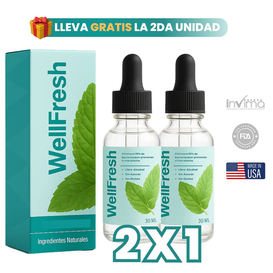 WELLFRESH™ | Elimina el mal aliento desde la raíz🌿 2x1 Compra 1 y lleva otro GRATIS🔥
