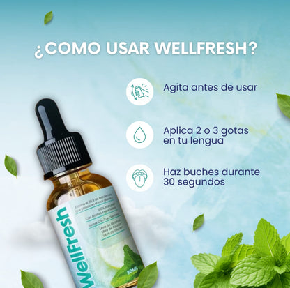 WELLFRESH™ | Elimina el mal aliento desde la raíz🌿 2x1 Compra 1 y lleva otro GRATIS🔥