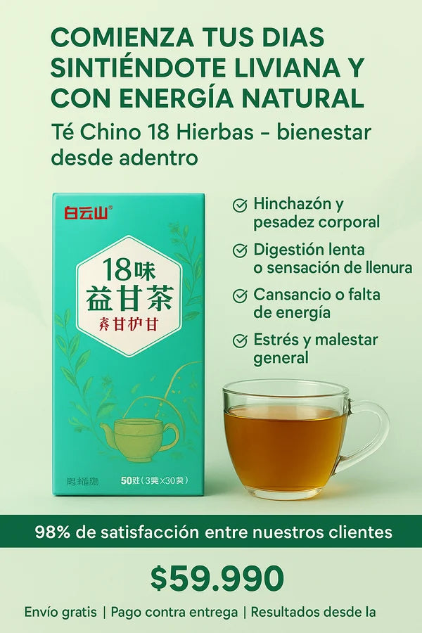 Té Chino 18 Hierbas | Depura y renueva tu bienestar desde adentro🌿