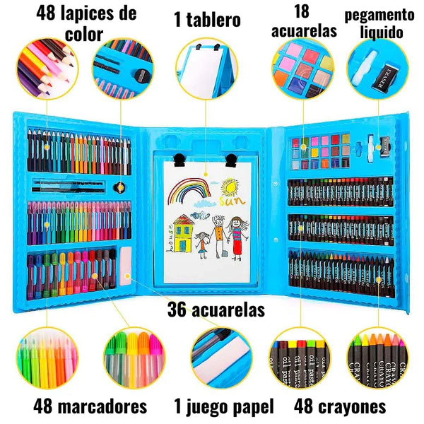 SET DE ARTE PARA NIÑOS 208 PIEZAS🎨