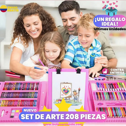 SET DE ARTE PARA NIÑOS 208 PIEZAS🎨