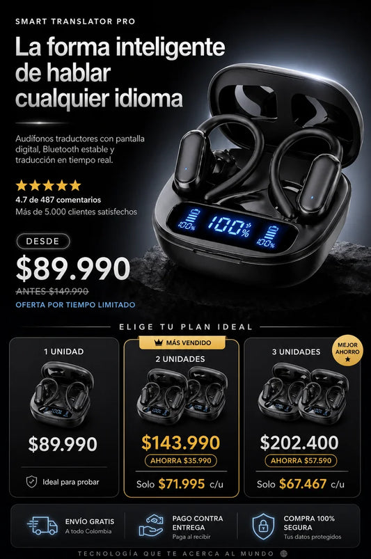Audífonos Traductores con Pantalla🎧