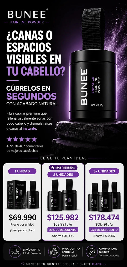 Fibra Capilar Correctora Bunee® | El secreto de muchos para un look más joven